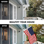 Load image into Gallery viewer, G128 Combo Pack: 5 Ft Tangle Free Aluminum Spinning Flagpole (Silver) &amp; American USA Flag 2x3 Ft, LiteWeave Pro Series Printed 150D Polyester  Pole with Flag Included