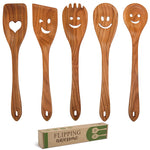 Load image into Gallery viewer, Spatula Set Cherry Wood Spurtle Supplies Cast Scraper Wooden Spoons 5 Pcs Set
