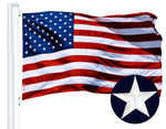 Load image into Gallery viewer, G128 Combo Pack: American USA Flag 20x30 In &amp; Texas TX State Flag 20x30 In  Both ToughWeave Series Embroidered 300D Polyester, Embroidered Design, Indoor/Outdoor, Brass Grommets