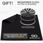 Load image into Gallery viewer, Eyeglass Strap Holders Premium ECO Leather 4 Cords Black AntiSlip Clip Loop