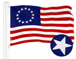 Load image into Gallery viewer, G128 Combo Pack: American USA Flag 2.5x4 Ft &amp; Betsy Ross Flag 2.5x4 Ft  Both ToughWeave Series Embroidered 300D Polyester, Embroidered Design, Indoor/Outdoor, Brass Grommets