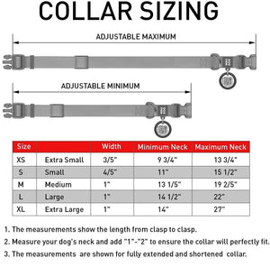 Waterproof Dog Collar Heavy Duty Adjustable Durable Dog Collars for Small Medium Large Dogs Red Blue Pink Mint Green Dog Collar Safety Plus (14 1 2 22  Neck Glowing)