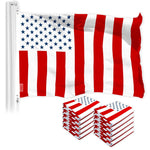 Load image into Gallery viewer, G128 10 Pack: Civil Peace USA Flag  3x5 Ft  LiteWeave Pro Series Printed 150D Polyester  Indoor/Outdoor, Vibrant Colors, Brass Grommets, Thicker and More Durable Than 100D 75D Polyester