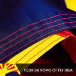 Load image into Gallery viewer, Arizona AZ State Flag 3x5 Ft 2Pack Doublesided Embroidered Polyester By G128