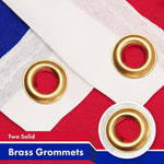 Load image into Gallery viewer, G128 Haiti Haitian Flag  3x5 Ft  Printed 150D Polyester  Indoor/Outdoor, Vibrant Colors, Brass Grommets, Quality Polyester, Much Thicker More Durable Than 100D 75D Polyester