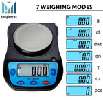 Load image into Gallery viewer, Ounce Carat and Gram Scale 0.01g Accuracy Electronic Scale Science Digital Scale Lab Balance LCD 600g Capacity USB Charger and AC DC Adapter Included
