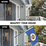 Load image into Gallery viewer, G128 Combo Pack: 6 Ft Tangle Free Spinning Flagpole (Black) &amp; Minnesota Flag 3x5 Ft Printed 150D Polyester, Brass Grommets (Flag Included) Aluminum Flag Pole