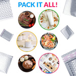 Load image into Gallery viewer, Thermal Bubble Mailer 13.75 x 10.5 Inch Pack of 10 Metallic Bubble Envelopes Foil Insulated Mailers for Cold Shipping. Padded Envelopes Waterproof. Cold Insulated Shipping Bags
