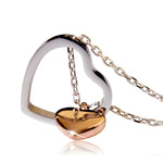 Load image into Gallery viewer, Gift Ready Heart Necklace – Elegant Stainless Steel Double Heart Pendant for Women Birthday Anniversary &amp; Christmas Jewelry in Box