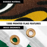 Load image into Gallery viewer, G128 Combo Pack: 6 Feet Tangle Free Spinning Flagpole (Silver) Mexico Mexican Flag 3x5 ft Printed 150D Brass Grommets (Flag Included) Aluminum Flag Pole