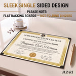 Load image into Gallery viewer, 30 Pack Single Sided Certificate Holders 8.5x11 Black Award Certificate Folders with Gold Foil Border Cardstock Covers Letter Size Graduation Certificate Sleeves Protective Diploma Holders Bulk