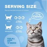 Load image into Gallery viewer, Cat Calming Treats  Hemp Calming Care for Cats  Cat Melatonin Soft Chews with Hemp Seed Oil and Probiotics  Cat Anxiety Relief  Storms, Travel, Grooming, Separation  Calming Chews for Cats