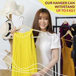 Load image into Gallery viewer, Beige Velvet Hangers 17.5 in Pack of 10 Thin Hangers Non Slip Velvet for Any
