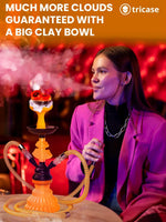 Load image into Gallery viewer, Yellow Hookah set with everything Hookah Set 2 Hose Hookah LilOne
