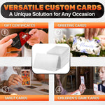 Load image into Gallery viewer, Pearl Color 150 Pcs Sublimation Blanks 3.4x 2.1 x0.0095 inch Double Sided Sublimation Business Card Blanks for Printing of Logos Nameplates and Custom Gifts Ultra Thin Aluminum Alloy Cards