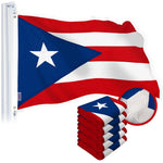 Load image into Gallery viewer, G128 5 Pack: Puerto Rico Puerto Rican Flag  2x3 Ft  StormFlyer Series Embroidered 220GSM Spun Polyester  Embroidered Design, Indoor/Outdoor, Brass Grommets, Heavy Duty, All Weather