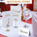 Load image into Gallery viewer, Gold Table Numbers 1 30 for Wedding Reception Gold Foil Table Number Cards 4x6 Inch with Head &amp; Gift Table Restaurant Table Numbers Wedding Numbers for Tables Card Stock Wedding Table Numbers