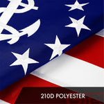 Load image into Gallery viewer, G128 10 Pack: American USA Yacht Ensign Flag  2x3 Ft  ToughWeave Series Embroidered 300D Polyester  Nautical Flag, Embroidered Stars, Sewn Stripes, Indoor/Outdoor, Brass Grommets