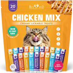 Load image into Gallery viewer, Creamy Lickable Cat Treats Wet Squeeze Tubes 20 Sticks Chicken Mix Liquid Cat Snacks Skin &amp; Coat Care Multivitamin Treats for Cats &amp; Small Dogs Lick Up