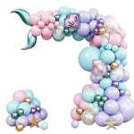 Load image into Gallery viewer, Mermaid Balloon Garland Arch Kit Under the Sea Party Decorations with Pastel Pink Blue Purple Gold Balloons Shell &amp; Tail Foil Balloons Ocean Theme Birthday Baby Shower Décor