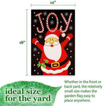 Load image into Gallery viewer, G128 Garden Flag Joyful Santa  12x18 Inch  Printed Blockout Polyester  Christmas Decoration