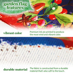 Load image into Gallery viewer, G128 Combo Pack: Garden Flag Stand Black 36 in x 16 in &amp; Garden Flag Winter Decoration Snowman with Festive Evergreen Top Hat 12x18 DoubleSided Blockout Fabric