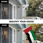 Load image into Gallery viewer, G128 Combo Pack: 6 Ft Tangle Free Spinning Flagpole (Silver) &amp; United Arab Emirates Flag 3x5 Ft Printed 150D Polyester, Brass Grommets (Flag Included) Aluminum Flag Pole