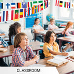 Load image into Gallery viewer, G128 European Union EU Bunting Banner  Flag 8.2 x 5.5 Inch, Full String 27 Feet  Printed 150D Polyester, Decorations For Bar, School, Festival Events Celebration