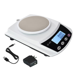Ounce Carat and Gram Scale 0.01g Accuracy 600g Capacity Digital Balance Electronic Scale LCD for Science Lab   USB Charger and AC DC Adapter Included