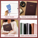 Load image into Gallery viewer, 2025 2026 HARDCOVER Leather Planner Weekly &amp; Monthly   8.5x11 Inches   Academic Planner Business Personal or Student   Pen Holder Thick Paper July 2025   June 2026 (Dark Red)
