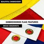 Load image into Gallery viewer, 6 Feet Tangle Free Spinning Flagpole (White) Colorado Flag Brass Grommets Embroidered 3x5 ft (Flag Included) Aluminum Flag Pole
