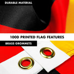 Load image into Gallery viewer, G128  6 Feet Tangle Free Spinning Flagpole (Silver) Germany Brass Grommets Printed 3x5 ft (Flag Included) Aluminum Flag Pole