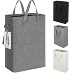 Load image into Gallery viewer, Slim Laundry Hamper With Handles Collapsible Laundry Basket Thin Dirty Clothes Basket Narrow Laundry Bag Foldable Dirty Cloth Hamper 45L (21 inchesDark Grey)
