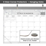 Load image into Gallery viewer, Desk Calendar 2024 17x12 Wall Calendar Thick Paper &amp; Notes Section Runs from December 2023 December 2024 (Gray)
