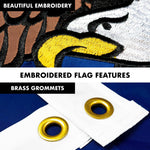 Load image into Gallery viewer, G128  6 Feet Tangle Free Spinning Flagpole (White) Utah Double Sided Brass Grommets Embroidered 3x5 ft (Flag Included) Aluminum Flag Pole