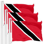 Load image into Gallery viewer, G128 3 Pack: Trinidad and Tobago Flag  3x5 Ft  LiteWeave Pro Series Printed 150D Polyester  Country Flag, Indoor/Outdoor, Vibrant Colors, Brass Grommets, Thicker and More Durable Than 100D 75D Polyester
