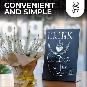 Small Chalkboard Signs with Stand 6x8 in Table Top Chalk Board to Write On with Stand Tabletop Chalkboard Mini Chalkboard Signs with Stand Blackboard Display Tabletop