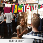 Load image into Gallery viewer, G128 2022 World Cup Bunting Banner  Flag 11 x 7.5 Inch, Full String 40 Feet  LiteWeave Pro Series Printed 150D Poly  String Flag Decor for Fan Club Party, Soccer Events, World Cup Fan Celebration