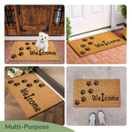 Load image into Gallery viewer, Coir Doormat Non-Slip PVC Backing 'Hope You Like Dogs' Print 30x17 in Beige &amp; Black