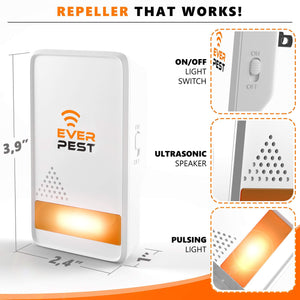 Ultrasonic Pest Repeller Plug in 2 Pack Repellent Control Get Rid of Mosquito