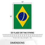 Load image into Gallery viewer, G128 Latin America 20 Countries  Bunting Banner  Flag 12 x 18 Inch, Full String 30 Feet  Printed 150D Polyester, Decorations For Bar, School, Festival Events Celebration
