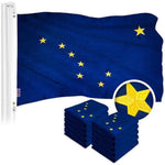 Load image into Gallery viewer, Alaska AK State Flag 3x5 Ft 10Pack Embroidered Polyester By G128