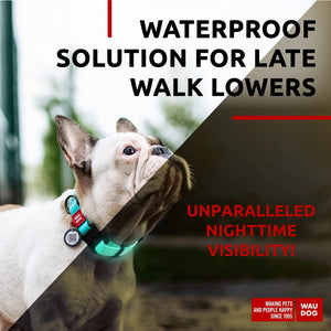 Waterproof Dog Collar Adjustable Glow in Dark for Medium Dogs 1016 inch Neck