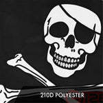 Load image into Gallery viewer, G128 Pirate Jolly Roger Bones Flag  1x1.5 Ft  ToughWeave Series Embroidered 300D Polyester  Novelty Flag, Embroidered Design, Indoor/Outdoor, Brass Grommets