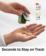 Load image into Gallery viewer, Pill Box 7 Day Weekly Pill Organizer with Magnetic Detachable Compartments 1 Time a Day for Vitamins Supplements Easy Open Lids Color Coded Daily Containers with Easy to Read Day Markings