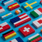 Load image into Gallery viewer, PIXIO Flags  111 Magnetic Blocks in 8 Colors  Free App