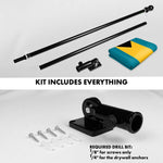 Load image into Gallery viewer, G128 Combo Pack: 6 Ft Tangle Free Aluminum Spinning Flagpole (Black) &amp; Bahamas Bahamian Flag 3x5 Ft, LiteWeave Pro Series Printed 150D Polyester  Pole with Flag Included