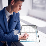 Load image into Gallery viewer, 2026 Appointment Book Planner 6.5 x 8.5 inch Large Blue Tabbed Daily Hourly Weekly Planner Schedule Book 30 Minute time Slots Business &amp; Personal Planner Jan 2026 Dec 2026
