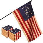Load image into Gallery viewer, G128 10 Pack: Bennington 76 TeaStained Flag  1x1.5 Ft  ToughWeave Pro Series Pole Sleeve Embroidered 420D Polyester  Historical Flag, Embroidered Design, High Quality, NO Flagpole Included