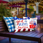 Load image into Gallery viewer, Patriotic Decoration Gnome Fireworks Waterproof Throw Pillow Covers 18x18 In
